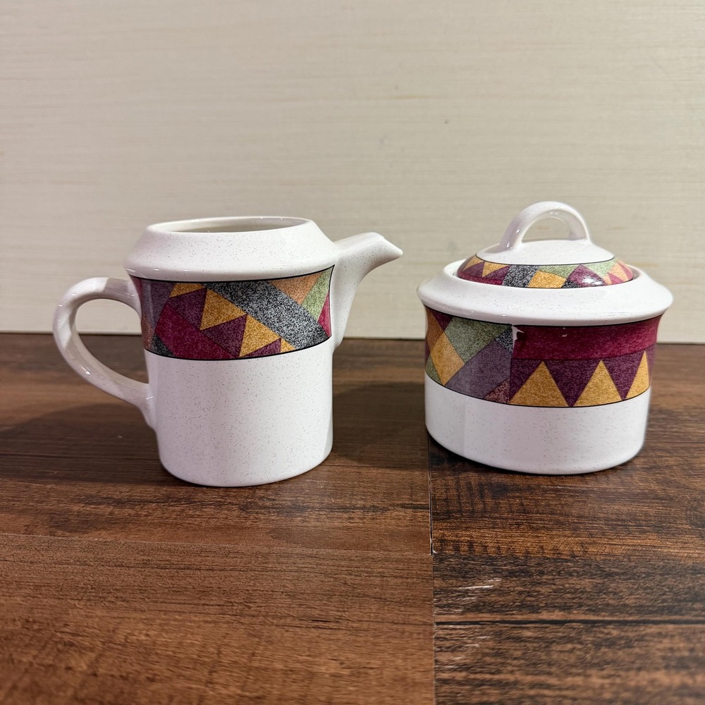 Vintage Studio Nova Palm Desert Creamer & Sugar Bowl Set Y2216 Southwestern